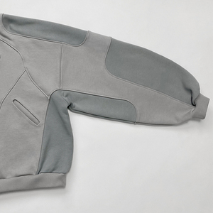 Sweat-shirts à capuche décontractés pour hommes, coupe régulière, en polyester/coton épais, style streetwear personnalisé, color block, pour l'hiver, vente en gros de haute qualité - Product Image 3