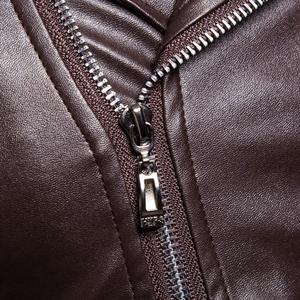 Best Men's Casual Standing Collar <b>Sheep</b> <b>Skin</b> <b>Jacket</b> Zipper Front Customized Personalized Waterproof Windproof Breathable Winter - Product Image 5