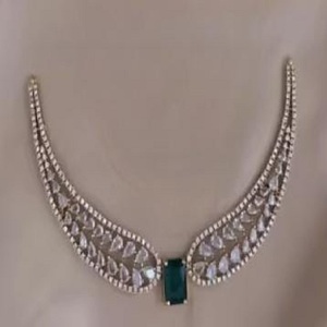 Premium Quality CZ Matte Finish <b>Necklace</b> Set For Women - Product Image 1