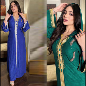 Abaya-ropa musulmana de Turquía para mujer, cinturón islámico de largo uso, vestido de mujer de Dubái, Abaya, venta al por mayor - Product Image 6