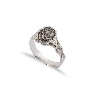 Anillo de diseño Vintage de estilo Popular chapado oxidado, venta al por mayor, hecho en Turquía, joyería de plata de ley 925 hecha a mano para mujer - Product Image 1