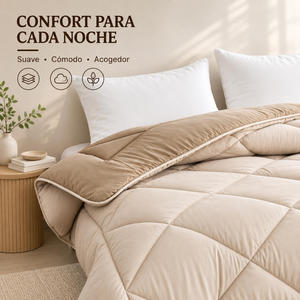 Juego de Edredón Acolchado de Doble Cara, 100% Poliéster, 300g/m², Manta Suave para Dormitorio y Uso Doméstico - Product Image 5