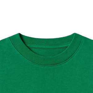 T-shirt en coton épais 300gsm T-shirt à manches courtes vert pour hommes femmes T-shirt vierge en gros - Product Image 4