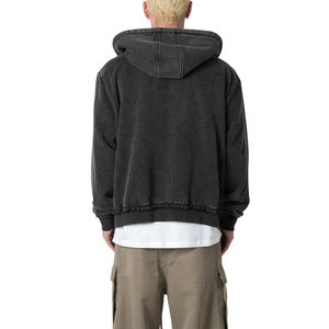 Sweat-shirts pour hommes de haute qualité, lavés à l'acide, logo personnalisé imprimé, coton mélangé, séchage rapide, sweat-shirts pour hommes lavés à l'acide - Product Image 3