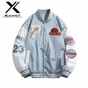 Chaqueta Varsity de Béisbol de Invierno de Lujo para Hombre y Mujer, Nueva Colección Streetwear, Colorida, Holgada, de Felpa, con Bordado, Reversible y a la Moda - Product Image 6