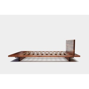 เตียงนอนทันสมัยทำจากไม้มะฮอกกานีแท้คุณภาพสูง สีน้ำตาลเข้ม สำหรับเฟอร์นิเจอร์ห้องนอน - Product Image 4