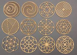 Posavasos personalizado moderno respetuoso con el medio ambiente 3,75 sublimación Hardboard Mdf Squarestone con posavasos trasero de corcho - Product Image 3