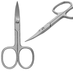 Tijeras clásicas para el cuidado de las uñas de manicura y cutículas de acero inoxidable 2025, venta al por mayor, tijeras para cutículas curvas puntiagudas - Product Image 4