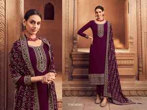 New Heavy Blooming Georgette Bottom Stanton Silk Embroidered Kurtis Dupatta Full Work Salwar Kameez Indian Pakistani Clothing - Product Image 3