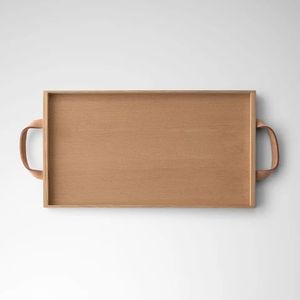 Bandeja para servir alimentos de Diseño Popular Mango de metal de color natural Bandeja para servir de madera de acacia de alta calidad para vajilla - Product Image 5