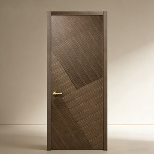 Porte in Legno Moderne Francesi OEM Cinesi per Case con Telaio, Nucleo Solido in Legno, Impermeabili, Insonorizzate, Porte Interne WPC per Camera da Letto - Product Image 2