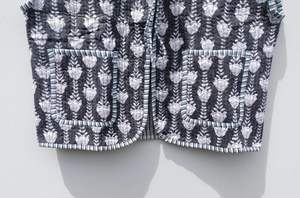 Chaqueta Kantha Acolchada de Algodón para Mujer, Abrigo Corto sin Mangas, Estampado de Estilo Bohemio Hecho a Mano, Informal, Unisex - Product Image 3