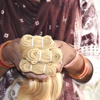 Cheveux humains bruts indiens à cuticule alignée 613 paquets de double trame de machine d'onde corporelle extensions de cheveux humains vierges