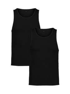 Gilet en coton noir pour homme de qualité supérieure, doux, respirant, confortable, à porter au quotidien, léger, uni, sans manches, extensible, de qualité durable - Product Image 2