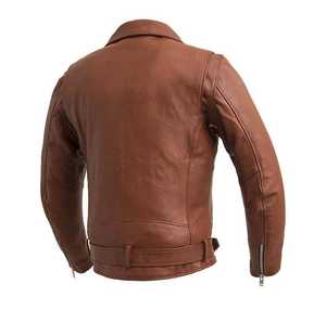 Chaqueta de cuero unisex para motocicleta 2026, resistente al viento, personalizada, de piel de vaca auténtica, para el mercado estadounidense, venta al por mayor OEM - Product Image 5