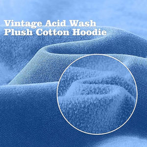 Heavy Weight French Terry Oversized Zip up Hoodie DTG Print Acid Washed Hoodie Hombres Double Hood Boxy Oversized Hoodie para hombres - Product Image 5