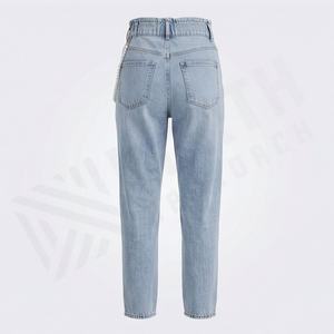 Pantalons en jean de style streetwear pour femmes, logo personnalisé, de qualité supérieure, confortables, classiques, décontractés, couleur personnalisée, coton respirant - Product Image 2