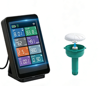 Moniteur de piscine WiFi multi-paramètres 8 en 1, flottant, étanche, pour pH, ORP, TDS, EC, sel, densité, chlore, température, avec application Tuya