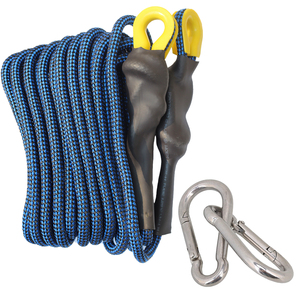 Corde statique robuste bleue de 14MM pour la sécurité extérieure Gaine de noyau de Kernmantle en nylon solide construite pour l'escalade de tournée et de sauvetage avec crochet - Product Image 1