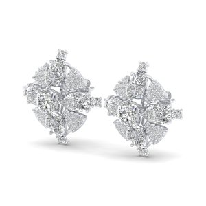 Boucles d'oreilles clous REYES minimalistes en or massif 14 carats avec moissanite certifiée GRA, fermoir à vis, pour femme, bijoux de luxe pour mariage et soirée - Product Image 3
