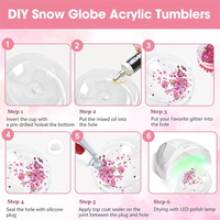 Gobelet à double paroi en plastique transparent pré-percé de 24 oz pour globe à neige avec paille – Vente en gros