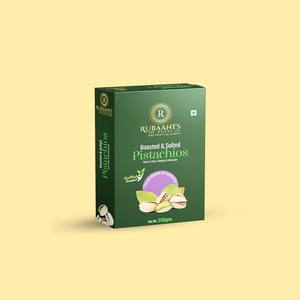 Boîte en carton pliable moderne personnalisée avec fenêtre découpée pour safran, fruits secs, bonbons – Emballage de luxe or et rouge – Modèle Bangladesh - Product Image 2