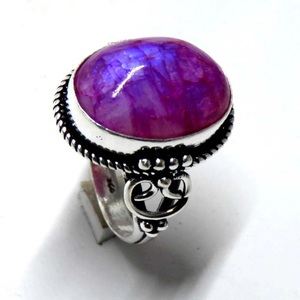 ทำด้วยมือ925คลาสสิกแหวนพลอยเงินสเตอร์ลิงสีชมพูธรรมชาติพลอยมูนสโตนการตัดวงรีการตั้งค่าเครื่องประดับงานหมั้นของขวัญแต่งงาน - Product Image 2