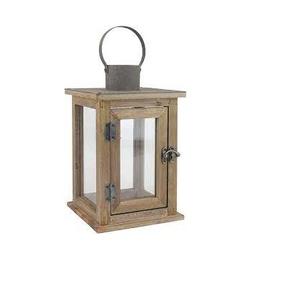 Home Decor Wood Lantern <b>Tealight</b> <b>Holder</b> square Shaped Handmade with Metal Handle Festival Decorate Item - Product Image 1