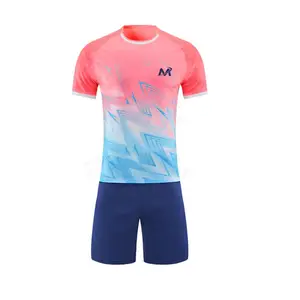 Uniformes de football personnalisés chemise de football par sublimation avec uniforme de football en matériau polyester 100%