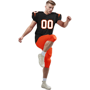 Vente en gros d'uniforme de football américain pour adulte col en V matériel ajusté uniforme de football américain en sergé pour les jeunes - Product Image 6