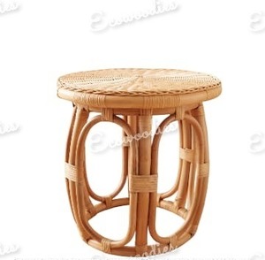 Ottoman en bambou écologique tendance, design moderne, dessus arrondi, incrustation d'os, meubles pour chambre à coucher, appartement, hôtel, léger - Product Image 5