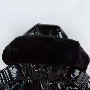 Recién llegado, chaquetas de hombre de alta calidad, fabricante, manga completa, color negro, 50% poliéster, 50% nailon, chaquetas acolchadas de invierno de calle alta - Product Image 6