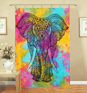 ผ้าม่านขนาดเล็กแบบแขวนติดผนังทำด้วยมือทำจากผ้าฝ้ายรูปช้างตกแต่งบ้านหลากหลายม่านหน้าต่างประตูที่ยอดเยี่ยมด้วยผู้ฝากขายอินเดีย - Product Image 3