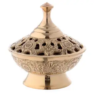 Hương Burner Với Nắp Brass Hương Thơm Nồi Chất Lượng Cao Top Hương Burner Arabic Tùy Chỉnh Làm Mát Không Khí Hương Burner