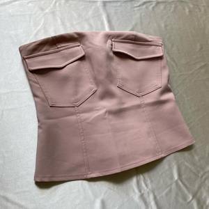 Overbust Thin-Thick Steampunk <b>Corset</b> Breathable Denim Boned <b>Waist</b> <b>Trainer</b> with Front Pockets and Back Side Zip - Product Image 6