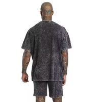 Conjunto de Camiseta y Pantalones Cortos para Hombre con Logotipo Personalizado, Estilo Desgastado, Lavado Ácido, Ecológico, Nueva Moda Casual de Verano, 100% Alta Calidad