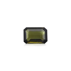 Tourmaline facettée de haute qualité 3,86 carats, jade vert bleu avec forme de goutte octogonale, cristal de pierre précieuse, taille 10 mm - Product Image 1