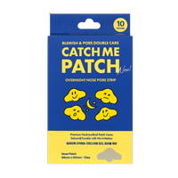 [Catch Me Patch] Patch pour les pores du nez à utiliser la nuit, grand patch hydrocolloïde pour les imperfections de l'acné, soin imperméable, toucher propre, patch ultra fin, 10 patchs