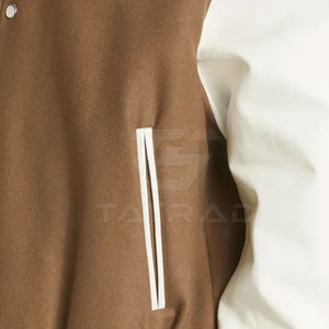 Chaqueta Varsity de Invierno para Hombre, Diseño Personalizado, Tejido de Lona, Cuello Alto, Logotipo Frontal, Resistente al Viento, Transpirable, Precio Razonable - Product Image 5