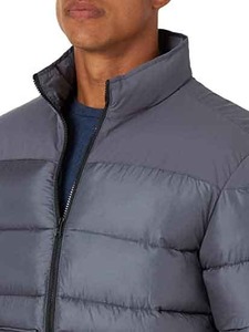 Custom Latest Design Zipper Stand Collar <b>Heat</b> Reactive Fabric Puffer Jackets Unisex Winter Warm <b>Coat</b> Bubble - Product Image 3