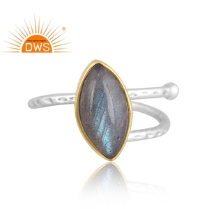 925 Sterling Silver Natural <b>Labradorite</b> Gemstone Stackable <b>Ring</b> Custom Jewelry For Women Gift For Her - Product Image 2