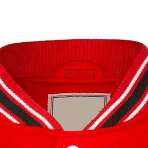 Chaqueta universitaria Letterman Varsity de alta calidad para hombre, soporte, bordado de chenilla roja, Mangas de cuero personalizables, calle principal para - Product Image 6