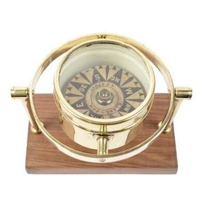 Brújula magnética de latón de diseño clásico, brújula de bolsillo de navegación para acampada, senderismo y turismo - Product Image 1