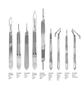 Poignées de scalpel Manche de scalpel en acier inoxydable N.3 12.5cm LAMES CHIRURGICALES SCALPEL POIGNÉE EN ACIER INOXYDABLE STÉRILE - Product Image 6