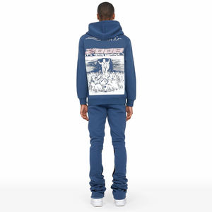 2025 personnalisable deux pièces hommes survêtement ensemble Flare pantalons de survêtement Streetwear pantalon à capuche pour adultes hiver Styles unisexe - Product Image 2