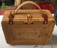 100% fait à la main du Vietnam rotin valise artisanat osier nouveau modèle 2023