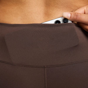 Pantalones cortos de yoga para gimnasio de cintura alta para mujer, pantalones cortos deportivos transpirables para entrenamiento físico, estilo informal con bolsillos con cierre de cintura elástica - Product Image 5