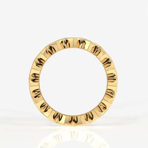 18K Gold Heart Cut Moissanite Diamond Eternity Band <b>Ring</b> - Product Image 4