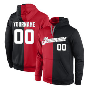 Personalized <b>Men's</b> College School Thick <b>Fleece</b> Pullover Hoodie Classic Vintage <b>Red</b> Embroidered Applique Hooded Collar - Product Image 4