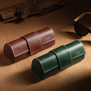 Étui à lunettes personnalisé vintage en cuir véritable magnétique, élégant, porte-lunettes personnalisé, boîte de protection pour lunettes de soleil - Product Image 4